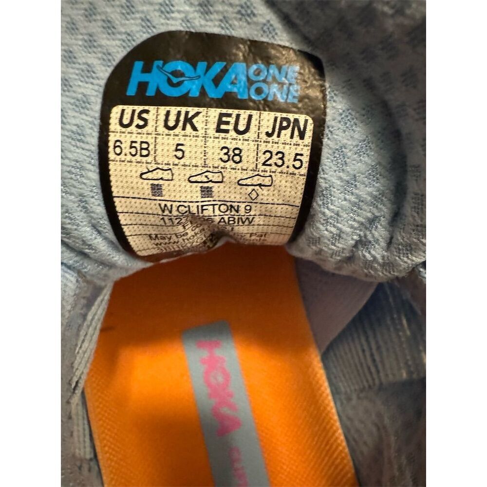 Hoka One One Clifton 9 Women's Running Shoes Blue Size 6.5B - Picture 8 of 13